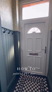 4K views · 50 reactions | How to paint a uPVC door  Follow @our_journey_at_81 quick and easy step-by-step 1. Clean the door 2. Lightly sand the door with a fine sandpaper 3. Remove any hardware 4. Mask areas that you want to avoid painting 5. Grab your paint brush and apply two coats of our uPVC paint (touch-dry in just 1 hour)  Serenity matt uPVC paint  our_journey_at_81 Shop now: https://bit.ly/45LmQ3y | Rust-Oleum UK | Facebook