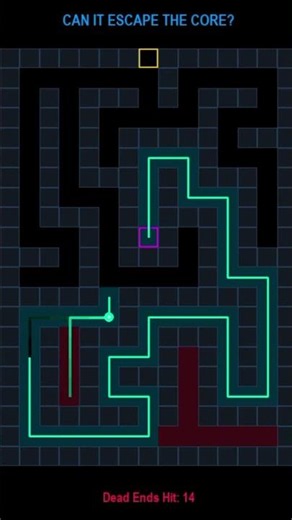 Watch a maze-solving algorithm backtrack in real-time 🔴🟢 #shorts #viral #trending #physics
