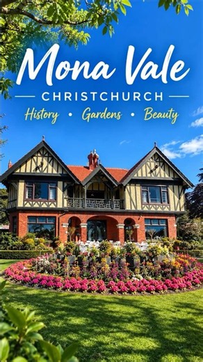 A glimpse of Mona Vale — History, Gardens & Beauty through my lens🌸🌿 #Travel #Shorts #newzealand
