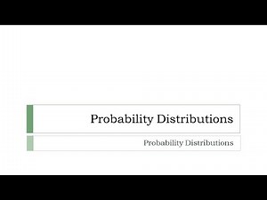 Probability Distributions