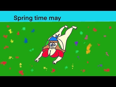 May springtime cartoon