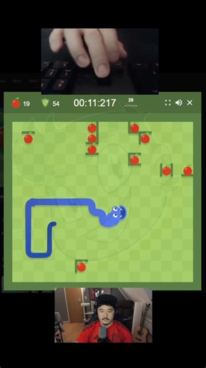 (WORLD RECORD) 50 Apples in 30.645 seconds - Google Snake, 10 Apples, Standard Map, Shield Mode