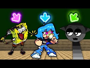 Sky, Spongebob, Sprunki | FNF Character Test | Gameplay VS Playground