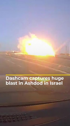 Massive Explosion Captured on Dashcam in Ashdod, Israel