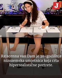 Rajacenna van Dam je 30-godišnja nizozemska umjetnica koja rukama i nogama crta hiperrealistične portrete. U zadnjem izazovu paralelno je nacrtala čak osam portreta! | Jutarnji