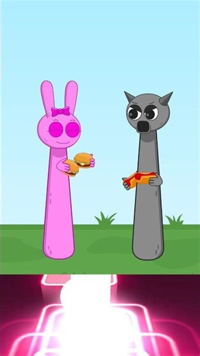 Pinky vs Gray: Burger or HotDog? #tilesgop #sprunki #shorts