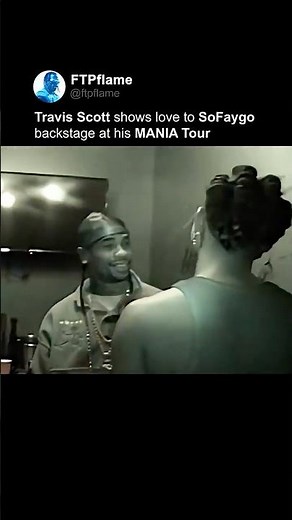Travis Scott backstage at SoFaygo's Tour 🎥