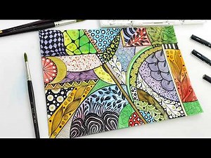 Zentangle and Watercolor | Creative Art Tutorial