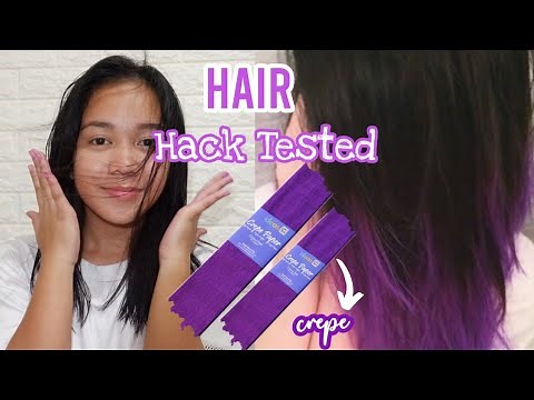 DIY HAIR DYE using crepe paper | Javen B.