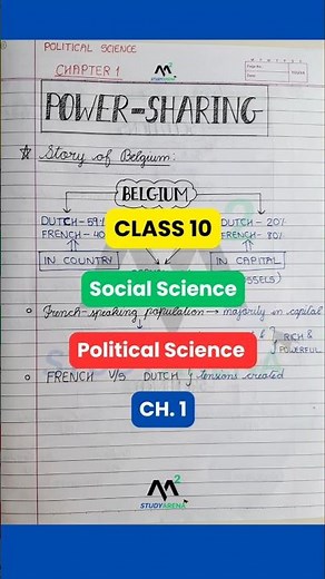 Best Handwritten Notes | Class 10 - SS - Political Science - CH. 1 #study