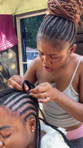 Stitch Braid on Short Hair — Easy Cornrows Tutorial