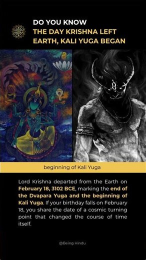 The day one Yuga ended... and another began! #kaliyuga #krishna