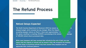 NC tax refund: What stage of the process is your refund in?