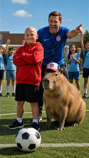 Capybara Wins the Soccer Tryout After Max's Heavy Soccer Ball Plan Backfires! 😱⚽ #capybara