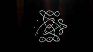 6 different sikkukolam with 5*3 interlaced dots | DB's Kaivannam