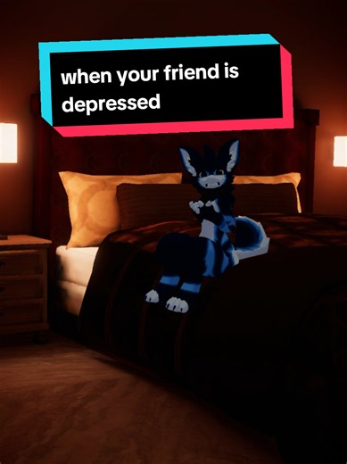 The cure for depression? Chicken nuggies! And thanks @˜”*°• 𝒲𝓈𝑒𝒶𝓁𝓈 •°*”˜ for helping me make this bean 🐾 #skit #furry #fullbodytracking #vrchat #nightbeast