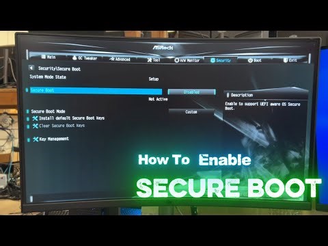 How enable Secure Boot and Reset Platform Keys