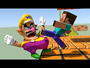 Wario Falling Down - Steve Final Smash - [Jelly Wario]