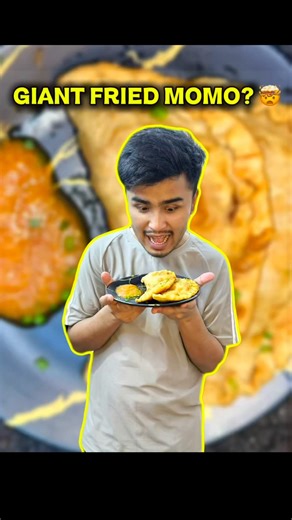 I Made a GIANT Fried Momo? 🤯 (No Maida!) | Day 38/100 #shorts #food #cooking #minivlog #fyp