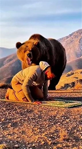 “Man Praying on Mountain Saved by a Lion! 🦁 Allah’s Miracle