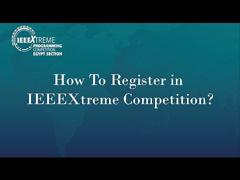 How to Register in IEEEXtreme Competition?
