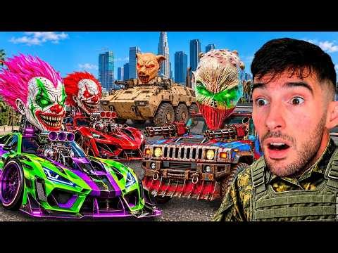 ROBANDO COCHES de PAYASOS, ZOMBIES y EL CERDO en GTA 5!🤡🐷 (Mods)