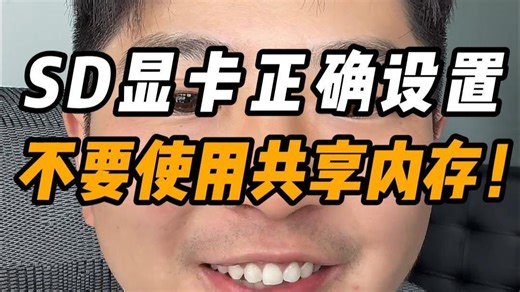 SD显卡正确设置，不要使用共享内存！