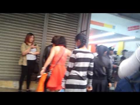 Asian womens in street fighting - @ Philippines