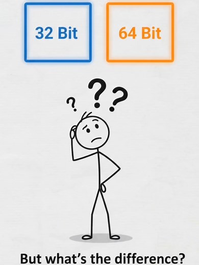 32 Bit vs 64 Bit — laptop lene se pehle ye zaroor samjho 💻 32 Bit = Sirf 4GB RAM — slow ❌ 64 Bit = 16GB RAM — fast ✅ Check karo tumhara Windows kaun sa hai — My Computer Right Click Properties Comment mein batao — tumhara laptop 32 Bit hai ya 64 Bit? 👇 . . . Credit to - fb Madebysajjan For More Info 👇🏻 Join My WhatsApp Channel: https://whatsapp.com/channel/0029VaCv1eAFSAtCm6eMbM47 #32Bit #64Bit #Windows #TechHindi #LearnTech InstagramReels TechExplained StickmanTech DecodeWithMe HindiTech La