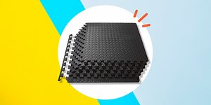 This Home Gym Flooring Actually Stays Put On Carpeting, Hardwood, And Tile