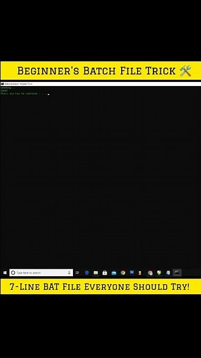 Hidden Trick.bat 😱⚡ Secret Windows Batch File Every PC User Should Know