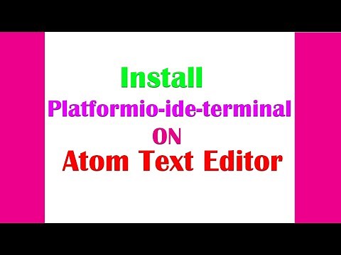 How to install Platformio-ide-terminal on atom text editor