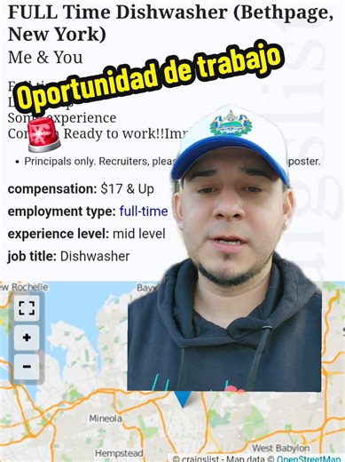 Dishwasher Job Opportunity in Bethpage, Long Island