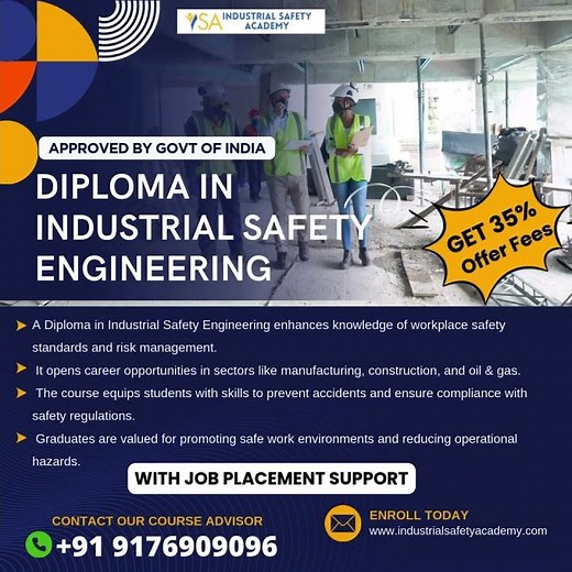 Diploma in Industrial Safety Engineering Course in Chennai & India - Industrial Safety Academy