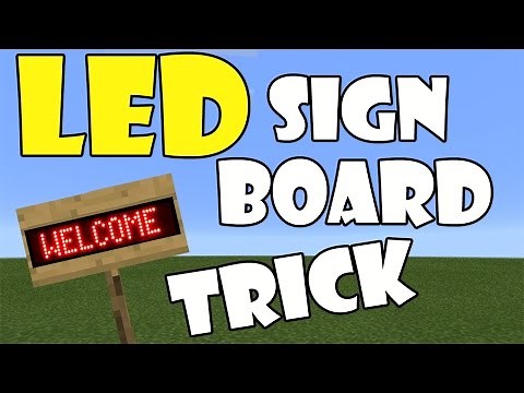LED SIGN BOARD TRICK | Minecraft PE (Pocket Edition)