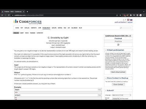 Code Forces Problem 550C Walkthrough: Divisibility By 8 | Code Forces Round 306
