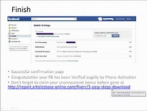 How to enter the Facebook verification code after you got it from me