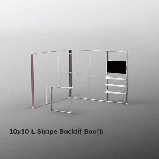 Customizable Backlit Trade Show Display Booth | Frame Structure & Visual Effects Showcase