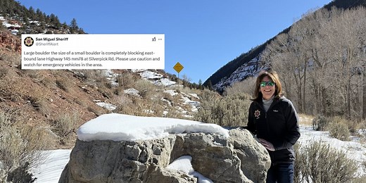 ‘Large boulder the size of a small boulder’: Colorado sheriff’s office celebrates 5-year anniversary of viral typo!