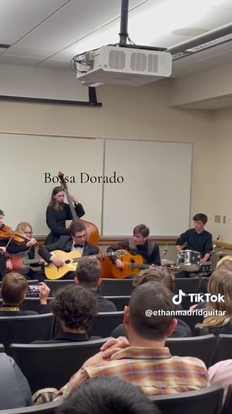 Here’s a chorus in bossa dorado that i played at lionel hampton jazz festival #guitar #cover #folkmusic #guitartok #music #jazz #jazztok #lalaland #gypsy #swing #bossa #lionelhampton #festival #suits #tuxedo #tuxedocat #song