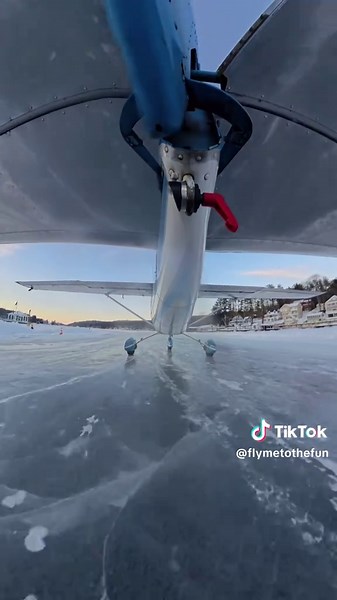 Ice runway takeoff in a Cessna 150! 🧊 #aviation #airplane #pilot | airplane