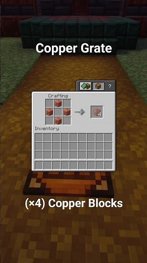 How to CRAFT COPPER GRATE in Minecraft 1.21! 🟠 Quick & Easy #Minecraft #Shorts