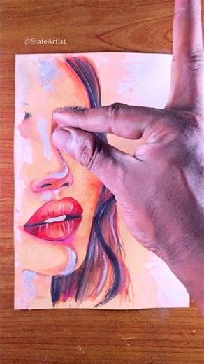 I try to paint a girl with blue eyes | Girl face painting | ocean eyes #art #oceaneyes #shorts