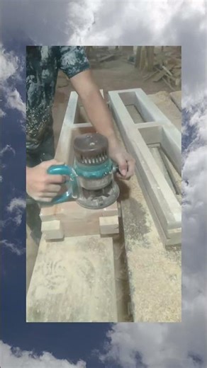 "Precision in progress. 🛠️ Routing out the rebates for these custom wooden frames.