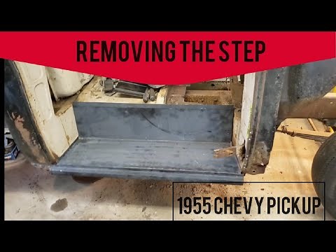 1955 Chevy Pickup Truck Cab Step Removal and Replacement, Genius Panel Fabrication Trick.