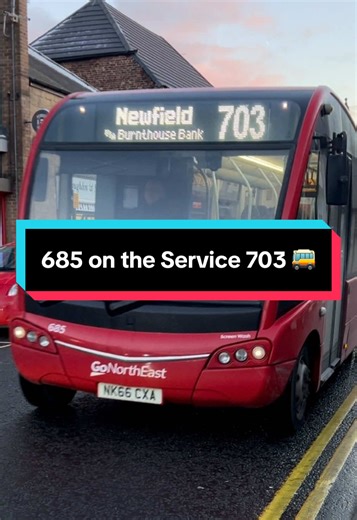 Go North East 685 NK66 CXA is seen here operating the Service 703 to Newfield a alright bus! #gonortheast #chesterlestreet #foryoupage #busspotting #publictransport 🚌🚍📍
