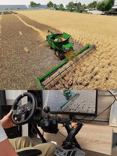 Farming Simulator John Deere X9 1100 combine Logitech Steering Wheel Thrustmaster Farmstick #dkgc