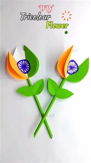 Create Tricolor Paper Flower in Minutes for Republic Day/Independence Day🇮🇳 #shorts