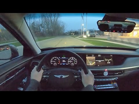 2020 Genesis G90 5.0 Ultimate - POV Night Drive (Binaural Audio)