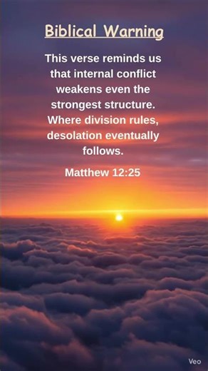 A House Divided Cannot Stand #Unity #BiblicalWarning #Faith